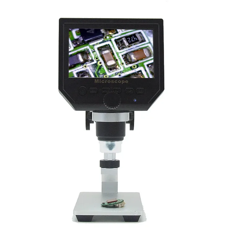 Video Recording US Metal Bracket Photo Taking 4.3 Inch Screen Digital Electronic Microscope Laboratory Microorganism HD 600X Magnifier Support Action Detection 